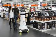 Paul, a member of the Care-O-bot® 4 robot family, has been greeting customers in Saturn-Markt Ingolstadt since the end of October 2016 and directing them towards their desired products. Source: Saturn