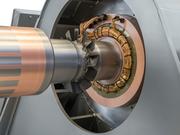Active magnetic bearings (AMB) use electromagnets to magnetically levitate a rotor.