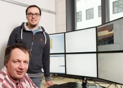 Researchers in Kaiserslautern, Dr. Thomas Kuhn (left) and Matthias Jung, developed a simulation method to verify in what combination hardware and software systems function correctly together. Credit: Thomas Koziel